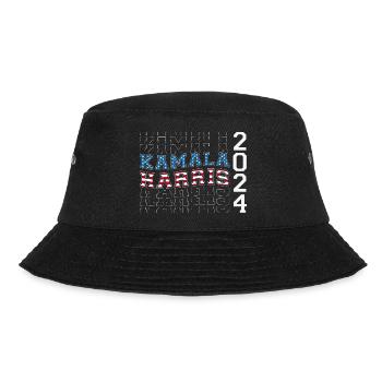 USA Flagge Farben nach Kamala Harris 2024 für - Bucket Hat - Schwarz - Vorne - Lela (165cm)