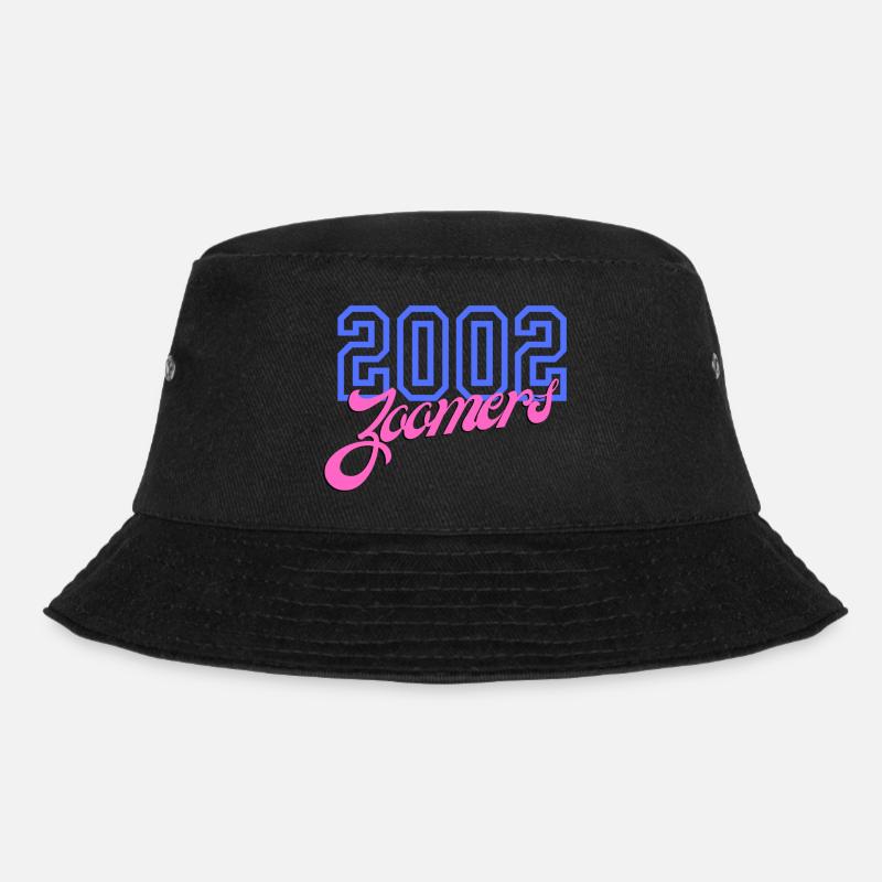 2002 Zoomers Sommer Retro Gradient Logo - Bucket Hat - Schwarz