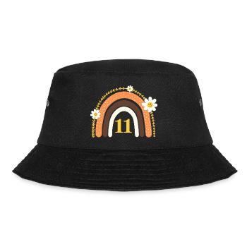 11th Birthday Yellow Rainbow - Bucket Hat - black - Front - Lela (165cm)