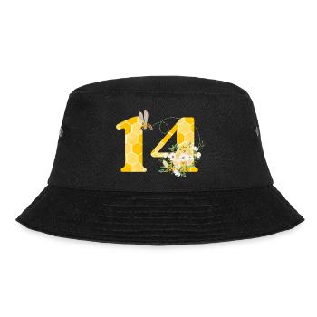 14th Anniversary Bee - Bucket Hat - black - Front - Lela (165cm)