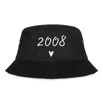 2008 Heart Birthday - Bucket Hat - black - Front - Lela (165cm)
