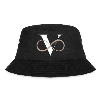 Unendlicher Buchstabe V - Bucket Hat - Schwarz - Vorne - Lela (165cm)