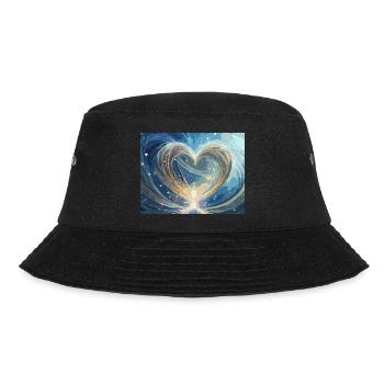 Herz aus Wasser und Licht - Bucket Hat - Schwarz - Vorne - Lela (165cm)