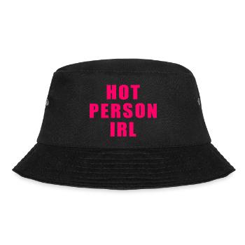 Hot person irl - Bucket Hat - Schwarz - Vorne - Lela (165cm)