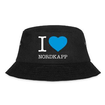 I LOVE NORDKAPP Norway Norwegen - Bucket Hat - black - Front - Lela (165cm)