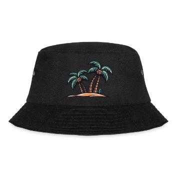 Palmen Insel - Bucket Hat - Schwarz - Vorne - Lela (165cm)