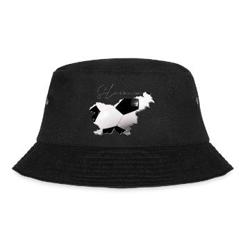 Slowenien Landkarte umrahmt echten Fußball EN - Bucket Hat - Schwarz - Vorne - Lela (165cm)