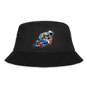 Snowboard Sport Spiel Champion Wettbewerb Zusammenfassung - Bucket Hat - Schwarz - Vorne - Lela (165cm)