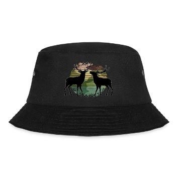 Hirsch - Bucket Hat - Schwarz - Vorne - Lela (165cm)