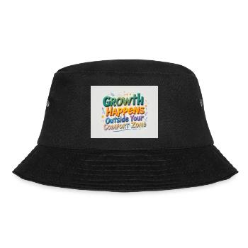 Growth Happens Outside Your Comfort Zone - Bucket Hat - black - Front - Lela (165cm)