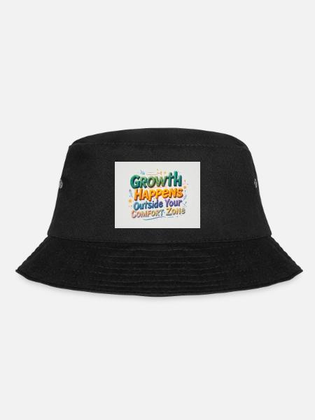 Wachstum findet außerhalb Ihrer Komfortzone statt - Bucket Hat - Schwarz