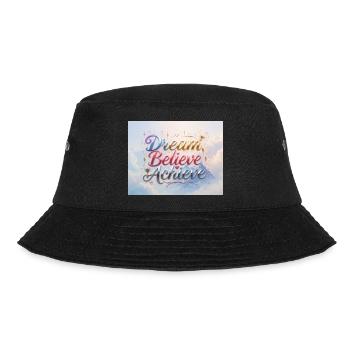 Dream Believe Achieve - Bucket Hat - black - Front - Lela (165cm)