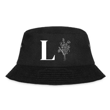 Minimalist flowers - Bucket Hat - black - Front - Lela (165cm)