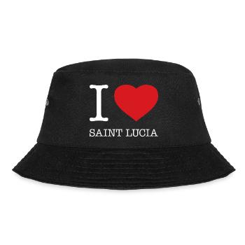 I LOVE SAINT LUCIA - Bucket Hat - black - Front - Lela (165cm)