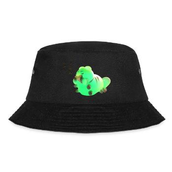 Kleine süße Raupe begrüßt den Sonnenaufgang mit ih - Bucket Hat - Schwarz - Vorne - Lela (165cm)