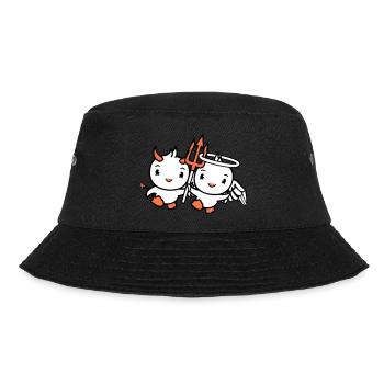 Birds Angel Sky Devil Horns Satan Hell Evil - Bucket Hat - black - Front - Lela (165cm)