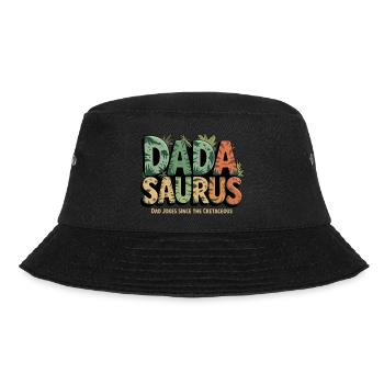 Dinosaur Dad Saurus Gift Dad - Bucket Hat - black - Front - Lela (165cm)