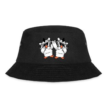 2 Owls Dabbing Dab Dance Pose Gesture Sunglasses - Bucket Hat - black - Front - Lela (165cm)
