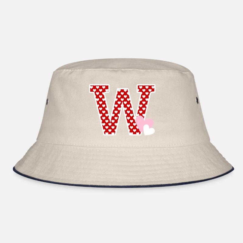Buchstabe w Herz Bucket Hat