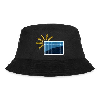 Die Sonne schickt keine Rechnung - Solarenergie - Bucket Hat - Schwarz - Vorne - Lela (165cm)