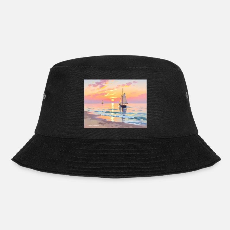 Coucher de soleil nautique sur la plage - Bob - noir
