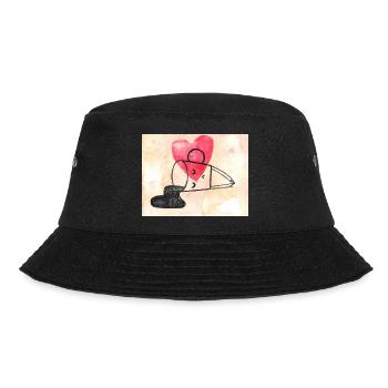 Motif de coeur avec dessin au trait Tasse à café amoureuse - Bob - noir - Devant - Lela (165cm)