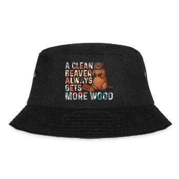 Clean beaver gets more wood - Bucket Hat - black - Front - Lela (165cm)