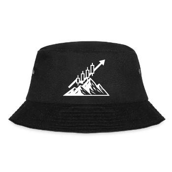 THE CLIMB OF A TRADER – NO LUCK, JUST SKILL - Bucket Hat - Schwarz - Vorne - Lela (165cm)