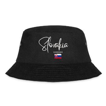 Slowakische Wurzeln, ich liebe die Slowakei - Bucket Hat - Schwarz - Vorne - Lela (165cm)