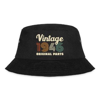 80 Years 1946 Vintage Retro Anniversary - Bucket Hat - black - Front - Lela (165cm)