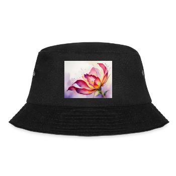 Water-coloured blossoms - Bucket Hat - black - Front - Lela (165cm)