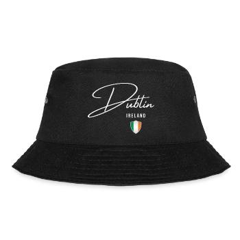 Dublin, Irland, elegantes Design Dublin - Bucket Hat - Schwarz - Vorne - Lela (165cm)