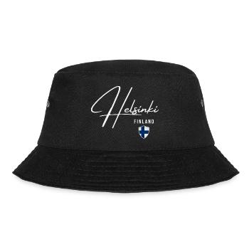 Helsinki Finland, elegant design Helsinki - Bucket Hat - black - Front - Lela (165cm)