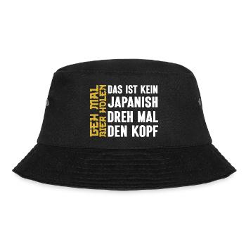Geh Mal Bier Holen Lustige Bier Trinkfreunde - Bucket Hat - Schwarz - Vorne - Lela (165cm)
