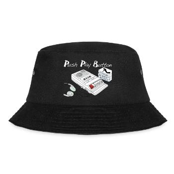 Vintage Music Theme - Bucket Hat - black - Front - Lela (165cm)
