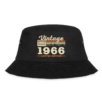 1966 Vintage Retro Geburtstagsgeschenk - Bucket Hat - Schwarz - Vorne - Lela (165cm)