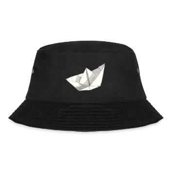 Papierschiff - Bucket Hat - Schwarz - Vorne - Lela (165cm)