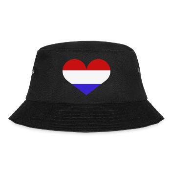 Netherlands heart flag - Bucket Hat - black - Front - Lela (165cm)