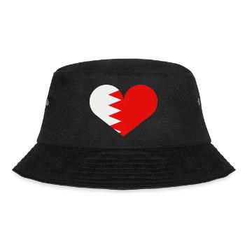 Bahrain flag heart - Bucket Hat - black - Front - Lela (165cm)
