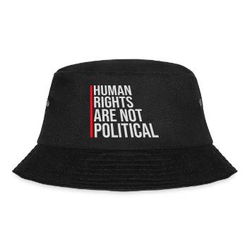 Human Rights Are Not Political Menschenrechte Logo - Bucket Hat - black - Front - Lela (165cm)