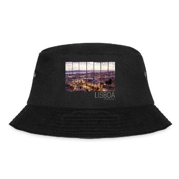 Lissabon Portugal Sonnenuntergang Skyline Souvenir - Bucket Hat - Schwarz - Vorne - Lela (165cm)