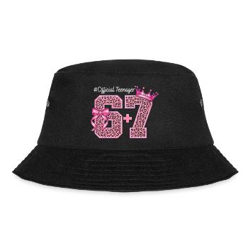 13. Geburtstags-Shirt Lustiges Meme 67 Geburtstag 13 - Bucket Hat - Schwarz - Vorne - Lela (165cm)