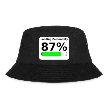Loading Personality 87% – Nerdy Statement Tee - Bucket Hat - Schwarz - Vorne - Lela (165cm)