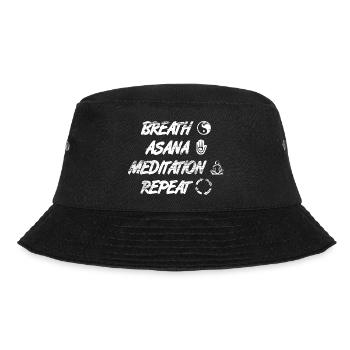 Breathing Asana Meditation Repetition - Bucket Hat - black - Front - Lela (165cm)