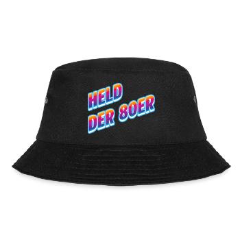 Held der 80er Neon-Retro - Bucket Hat - Schwarz - Vorne - Lela (165cm)