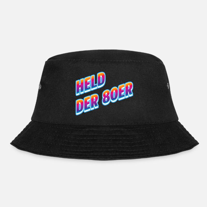 Held der 80er Neon-Retro - Bucket Hat - Schwarz