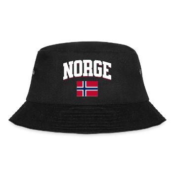 Norway Football Lover Retro Sports Design - Bucket Hat - black - Front - Lela (165cm)