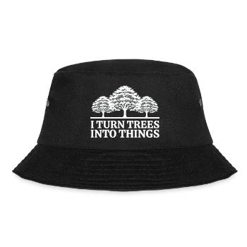 Ich mache aus Bäumen Dinge Zimmermann Humor Tischler - Bucket Hat - Schwarz - Vorne - Lela (165cm)