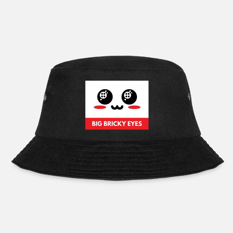 Große Klemmbausteine Augen - Bucket Hat - Schwarz