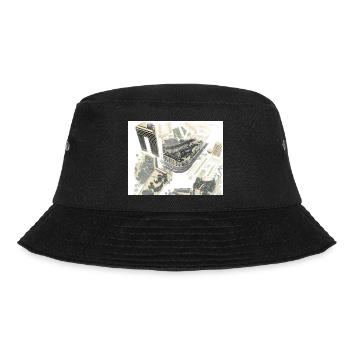 Luftige Stadtarchitektur im Looplayout - Bucket Hat - Schwarz - Vorne - Lela (165cm)